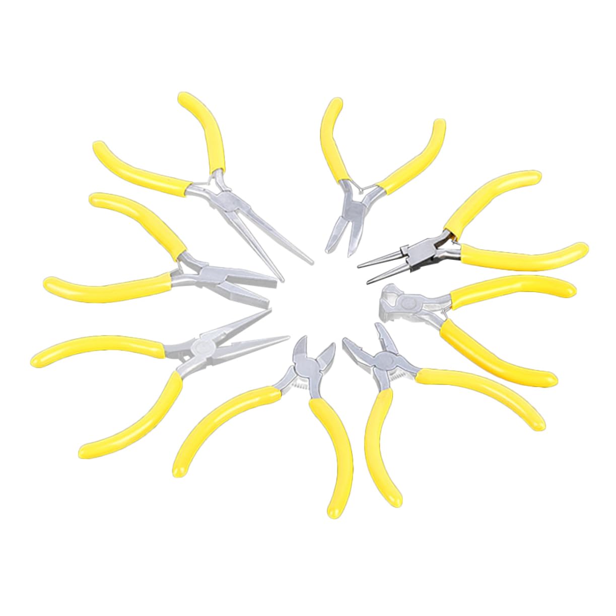 VILLCASE 8Pcs Mini Pliers Durable Steel Needle Nose Pliers for Jewelry Maintenance Craft and Hobby Projects Comfortable Grip for Precision Work