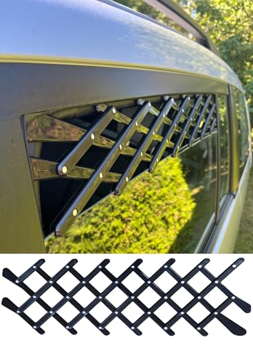 Frischluftgitter für Auto Fensterscheibe Hundeschutzgitter Trenngitter für Seitenscheibe Schwarz
