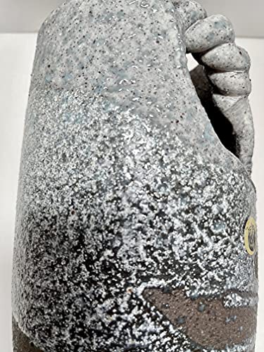Shigaraki Pottery Japanese Flower Vase Kado Ikebana, Ingenious Shape Hinerite Made In Japan 1-2559 Brown, Grey #TOP3