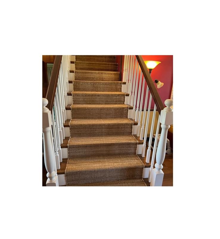 Sanwariya Rugs Export Natural Jute Runner Rug, Bohemian Runner Hemp Rug Decor,Jute Runner Rugs for Stair, Kitchen, Runner Rugs for Hallway 2.6x35 Ft