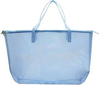 شنطة كتف مطبوعة بنمط «Hello Summer» للنساء من هوسا - لون أزرق - مقاس: الطول: 35 × العرض: 53