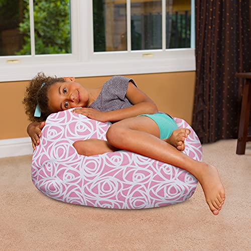 image for Posh Creations Bean Bag Chair for Kids, Teens, and Adults Includes Rem