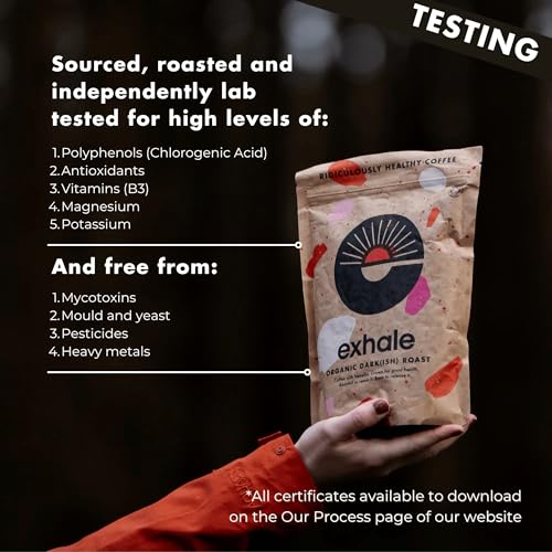 Organic Wholebean Coffee Decaf Medium Roast - Chemical-Free Water Process. Single Origin and 100% Arabica Beans. For Cafetiere, Filter or AeroPress (Decaf Roast, Wholebean)