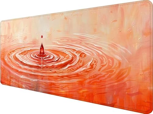 Tappetino Mouse XXL 1000x500x3mm Goccia DAcqua Rouge Design a Fantasia Mousepad con Base in Gomma Antiscivolo Bordi Cuciti Lavabile XXL Gaming Accessori Scrivania 1-4944