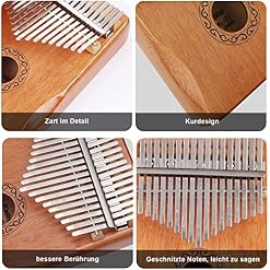 Kalimba Thumb Piano, 17 Key Thumb Piano, Marimba Piano à pouce Professionnel, Instrument à percussion pour les mélomanes… - Les Beatles, Paul McCartney, John Lennon, RIngo Starr, George Harrison Kalimba Thumb Piano, 17 Key Thumb Piano, Marimba Piano à pouce Professionnel, Instrument à percussion pour les mélomanes… – Image 2