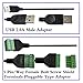 zdyCGTime USB 2.0 A Screw Terminal Block Connector Cable USB 2.0 A Male Plug to 5 Pin/Way Female Bolt Screw with Shield terminals Pluggable Type Adapter Connector Converter Cable（30CM/2Packs(Male)