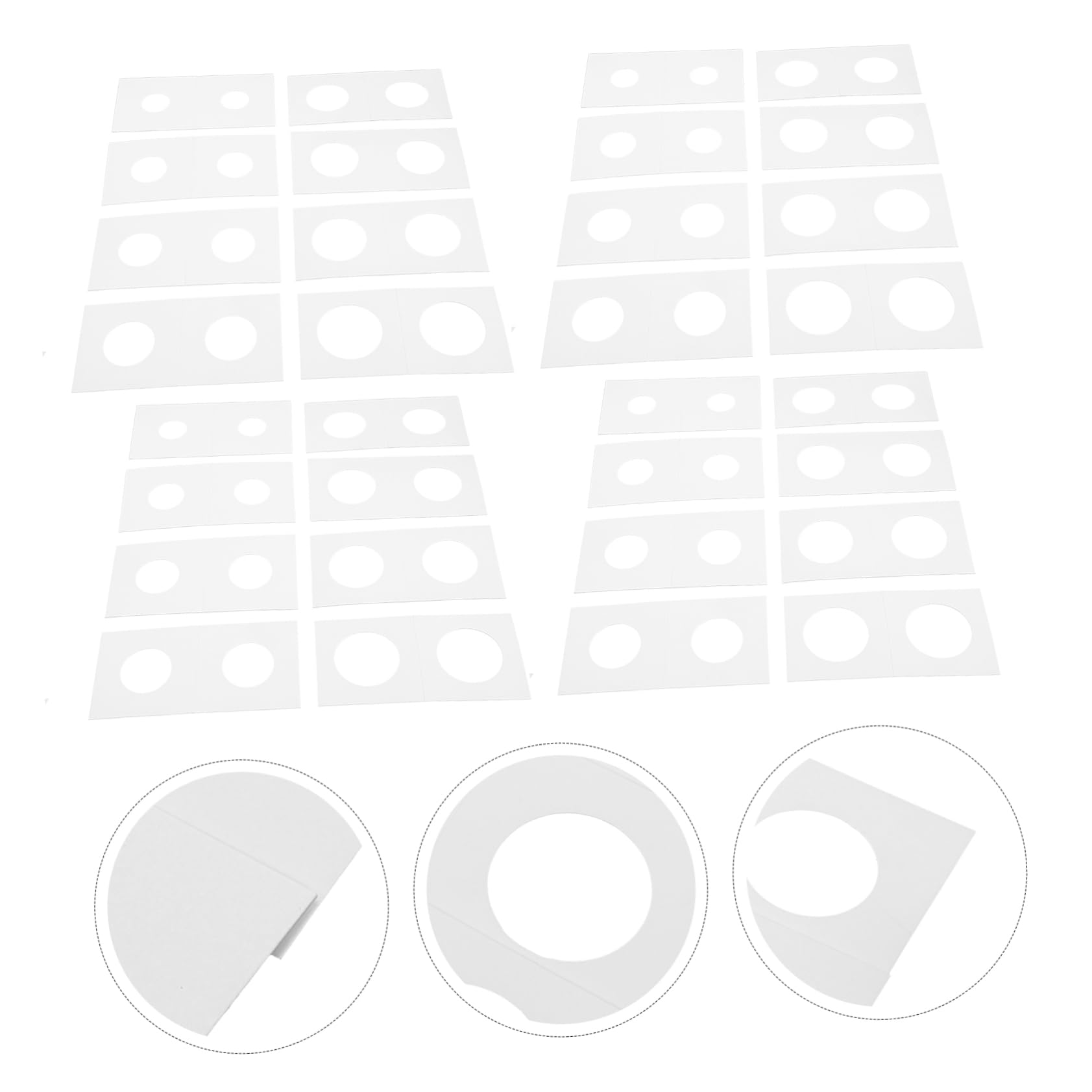 DOITOOL Portamonedas de Papel Surtido para Coleccionistas, 8 Tamaños Variados (50 Piezas Cada Uno), Organizador de Monedas y Contenedor de Cartón para Almacenamiento y Colección de Monedas