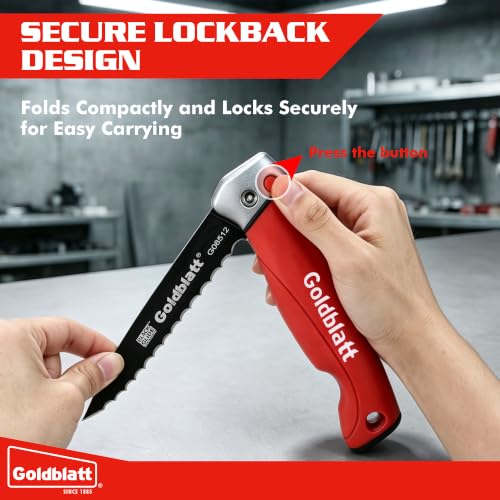 Image of Goldblatt 5 inch Stainless Steel Folding Insulation Knife, Serrated Foam Cutter