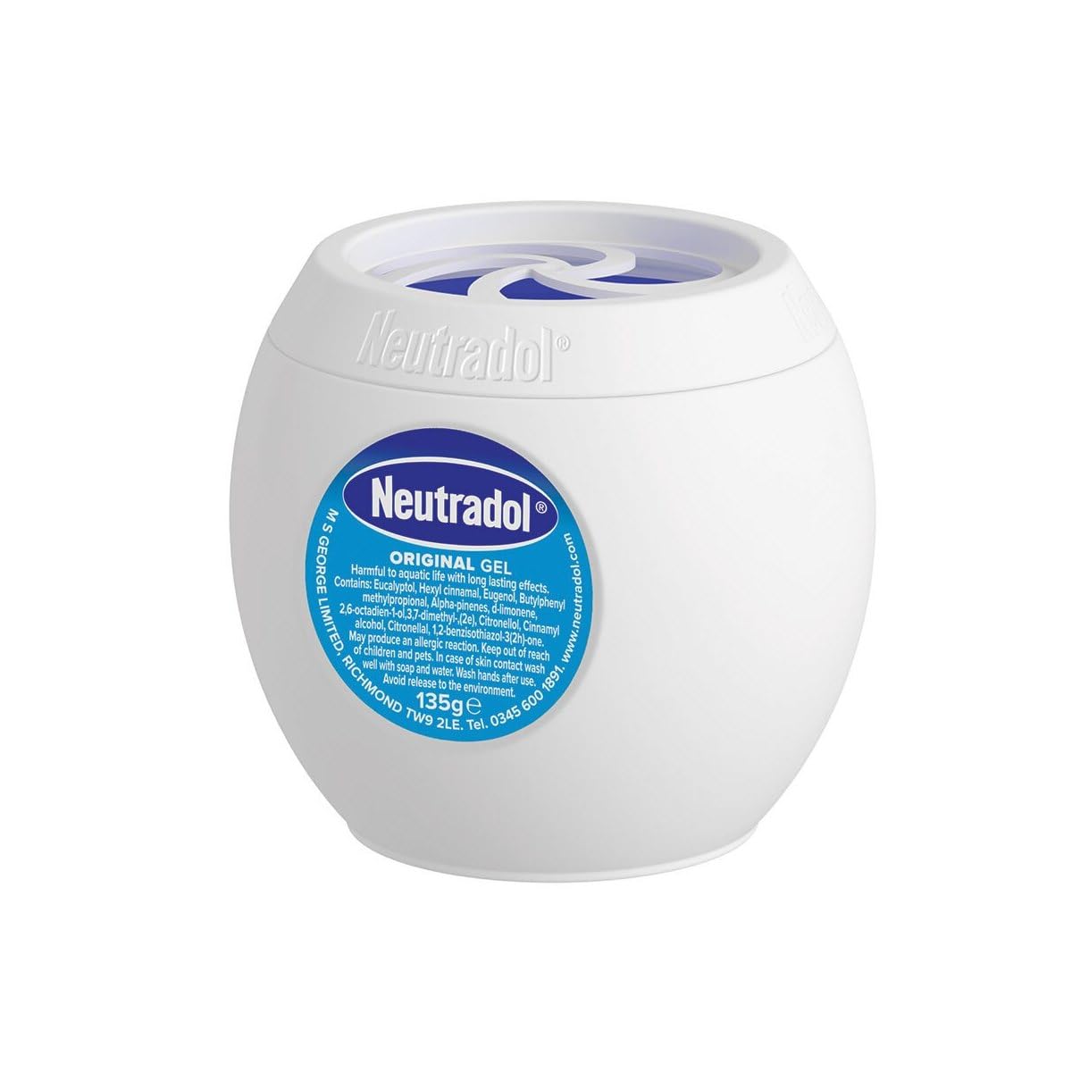 Neutradol Lot de 6 désodorisants et éliminateurs d'odeurs en gel – Durant jusqu'à 90 jours – Éliminateur d'odeurs de moisi pour armoire, salle de bain, tapis