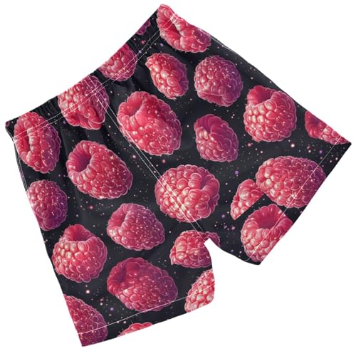 Pigsaly Boys Swim Trunks Sweet Red Raspberry Berry Fruit Boys Board Shorts Swimsuit Swimwear Summer Bathing Suit S2