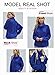 Dokotoo Women Winter Clothes Loose Solid Turtleneck High Neck Long Sleeve Cable Knit Chunky Sweaters Pullover Outerwear Blue S