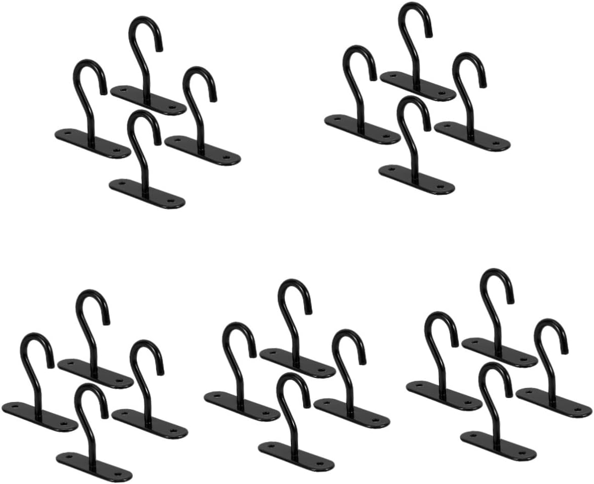 balacoo 20sets Outdoor Plant Hooks for Hanging Baskets Ceiling Hooks for Lanterns Flower Pots Bird Feeders Easy Install Multi-Function Wall Mount for Home Decor