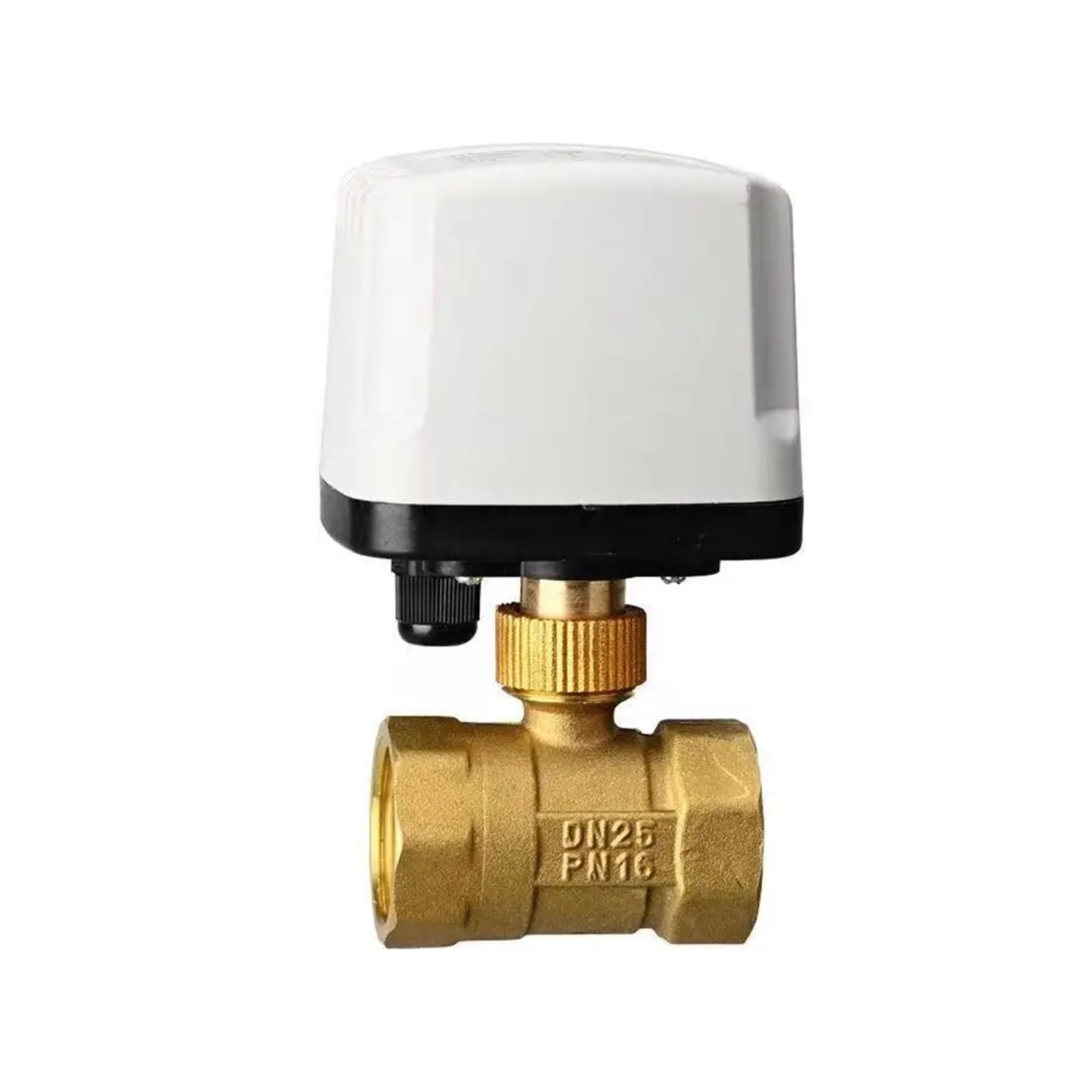 Válvula de bola eléctrica 1 unidad 1/2 "3/4" 1 "2" IP65 válvula de bola motorizada a prueba de agua 3 cables 2 Control latón eléctrico Motor de Metal de gran torsión(1",220VAC_CR04)