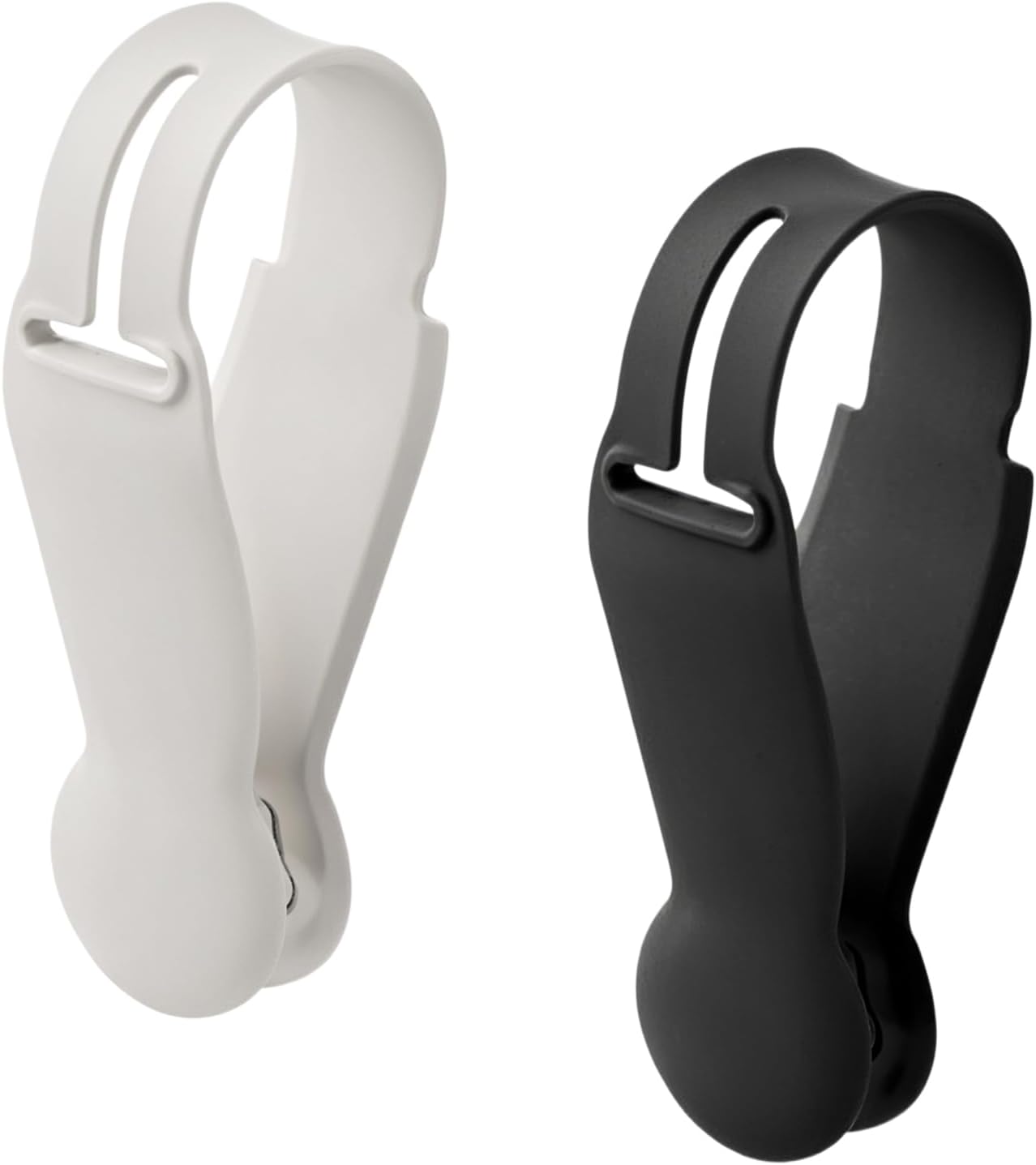 2 x Magnetic Hat Clip, Hat Clip for Travel Bags, Backpacks, Luggage, Handbag, Tote and More, Silicon, Portable, Fashion (Black, White)