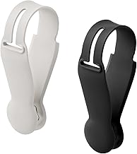 2 PCS Hat Clip, Magnetic Hat Clip, Silicone, Multifunctional, Outdoor Travel Accessory for Bag Travel, Portable Outdoor, Women, Kids, Adults (White, Black)