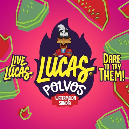 Lucas Powder Watermelon Flavored Candy, 0.71oz - 10 Pieces Pack for Treats, Fruit, Parties, Piñatas - image 5