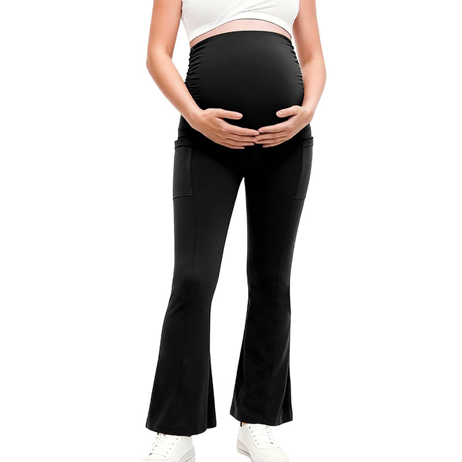 Schwangerschaftshose Umstandshose Sportleggings Für Yoga Yogahose Elastisch Jogging Umstandsleggings Freizeithose Stretchgummi Schwangerschaftsleggings Bootcut
