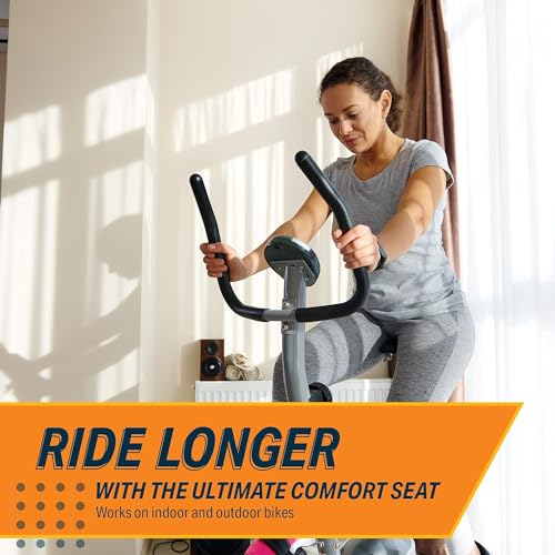 image for Bikeroo Wide Cruiser Saddle - Comfort Seat Fits Indoor & Outdoor Bicyc