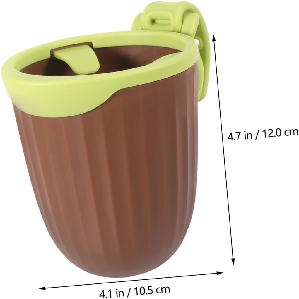 Universal Stroller Milk Bottle Holder Adjustable Water Cup Rack for Trolley, Coffee Green, Parent Cup Holder Compatible with Bicycle and Stroller Accessories