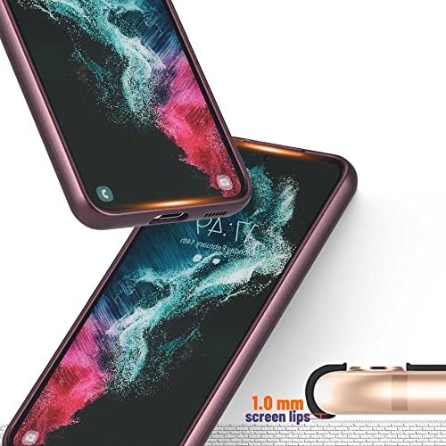 Image of Magnetic Silicone Samsung Galaxy S22 Plus Case - Slim Fit Anti-Scratch with Camera Protection, Compatible with MagSafe, Red