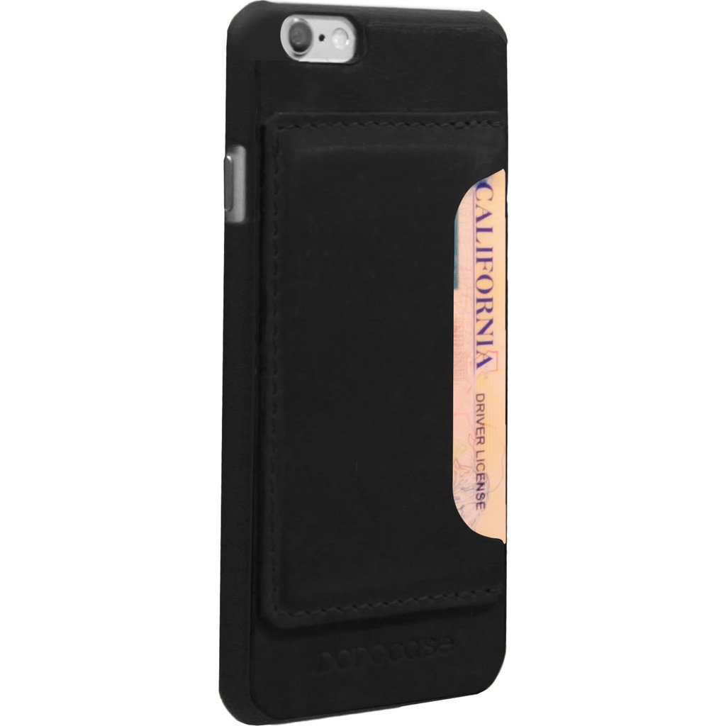 DODOcaseLeather Card Case for iPhone 6/6s - Black