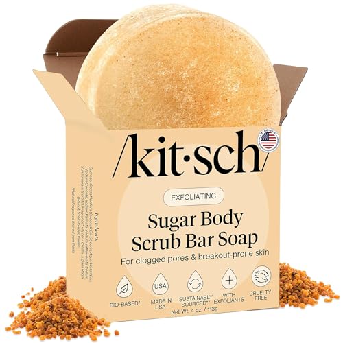 Kitsch Exfoliating Sugar Body Scrub Bar Soap...