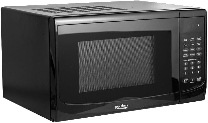 ToughGrade RV Black Microwave Oven with Turn Table | 0.9 Cu Ft Capacity | Direct Replacement for High Pointe EM925AWW-B