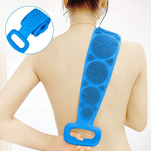 Btuty Esfregão dorsal de silicone, banho de chuveiro Escova de silicone para massagem corporal Toalh