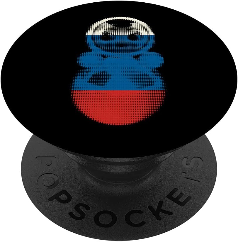Nevalyashka Soviet Roly Poly Russian Flag Graphic PopSockets Swappable PopGrip