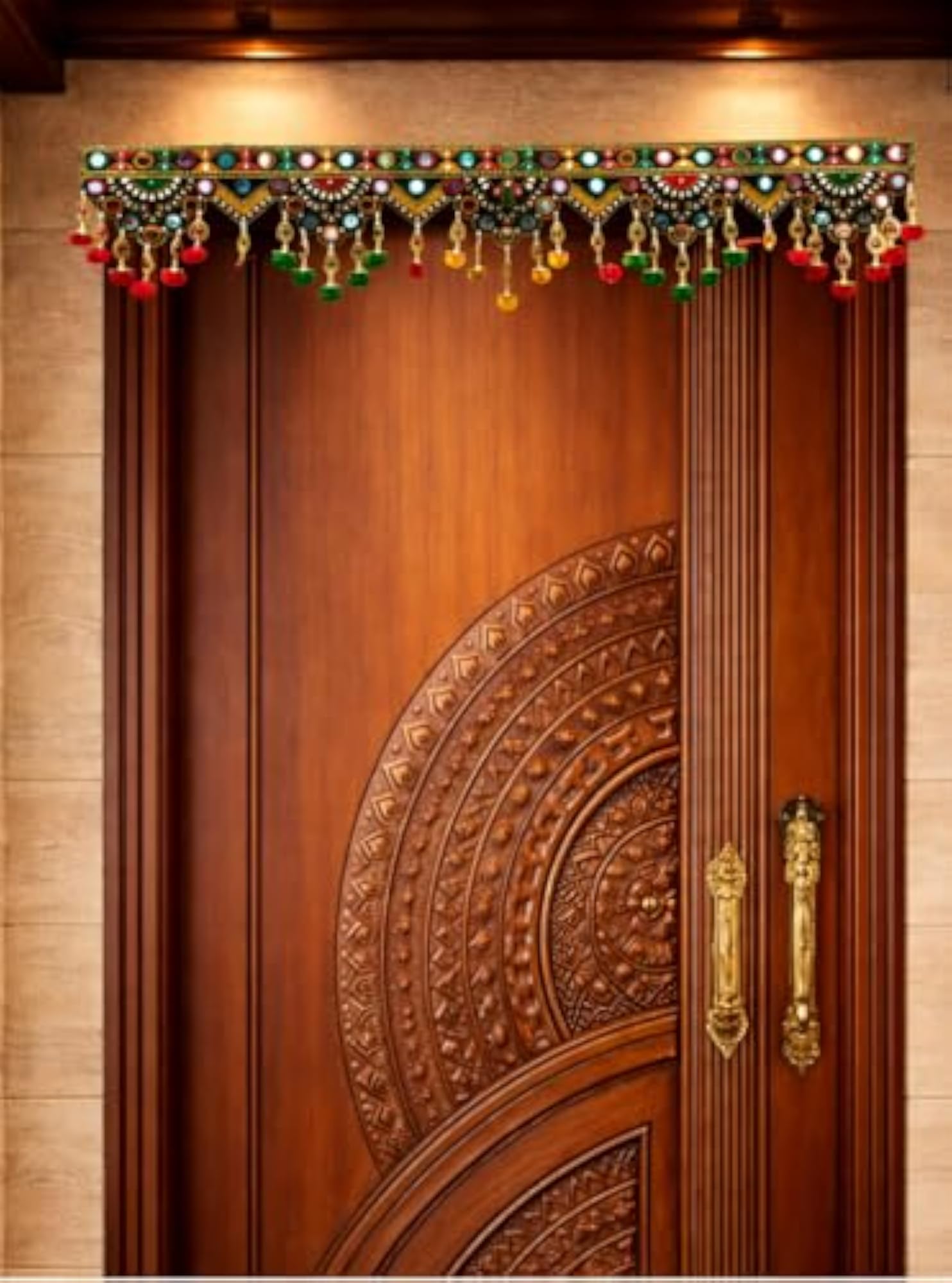 Handcrafted Multicolor Ethnic Toran with Mirror Work