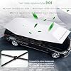 Toldo para auto universal, toldo plegable para auto, cubierta automática para auto, uso exterior, gris plata - 4.8m/189'' 6