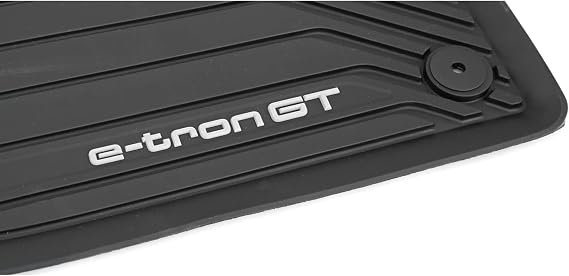 Audi 4J3061501041 All-Weather Mats 2 x Rubber Mats Front Rubber Floor Mats with e-tron GT Lettering
