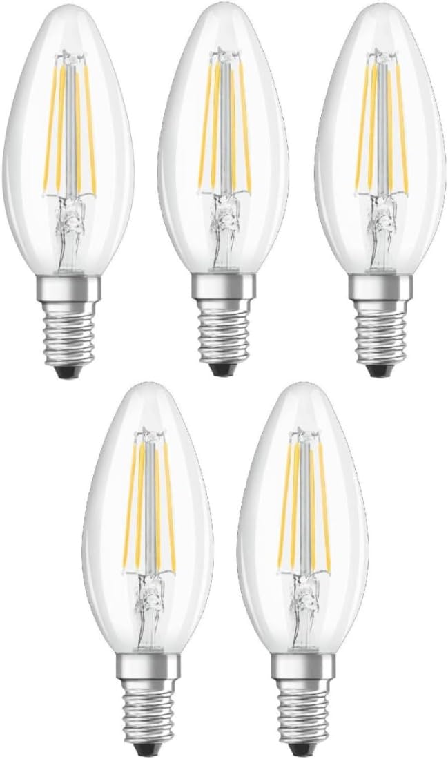 Osram Dimmable E14 Candle light Clear LED Retrofit Classic B 4W Warm White 2700K (5)