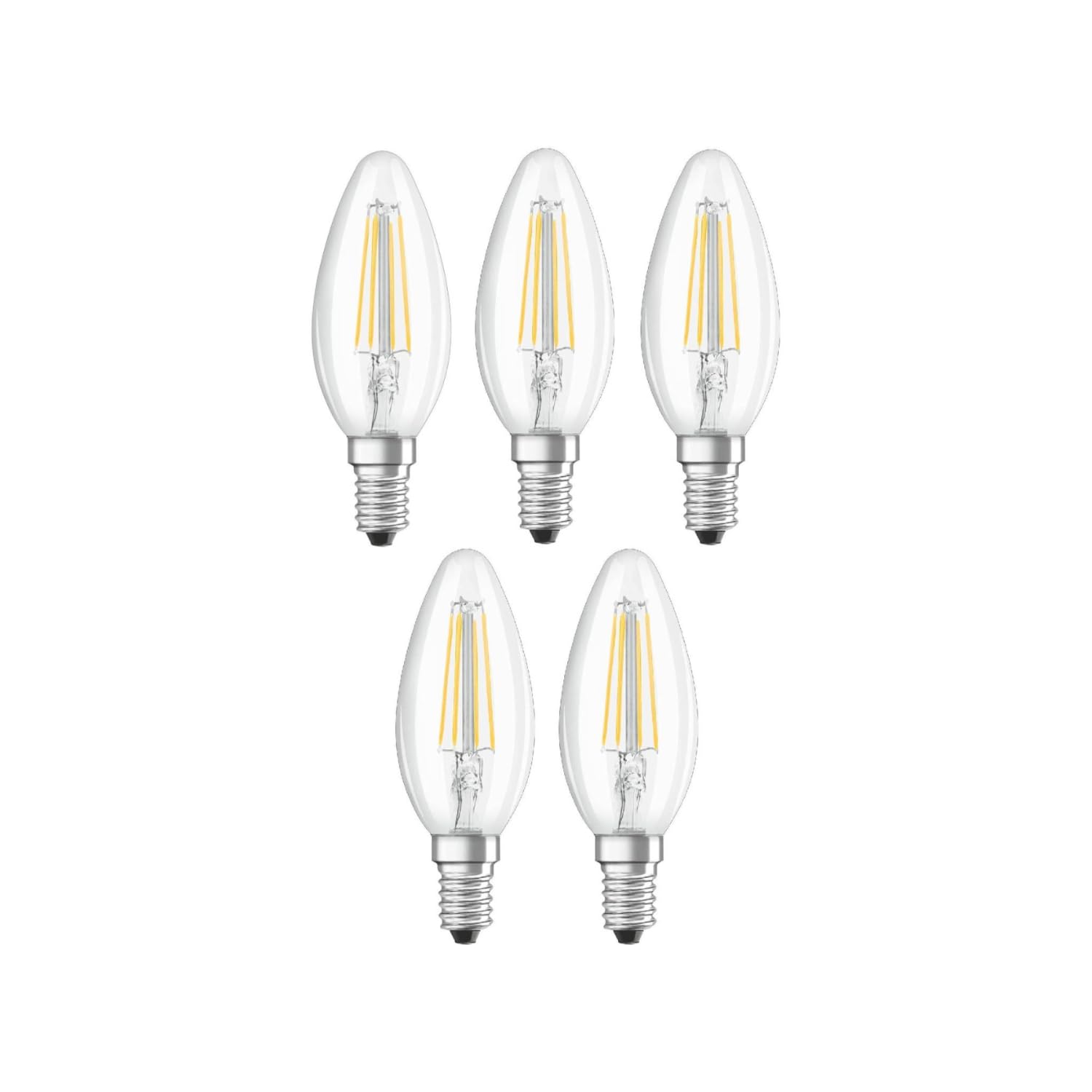 Osram Dimmable E14 Candle light Clear LED Retrofit Classic B 4W Warm White 2700K (5)