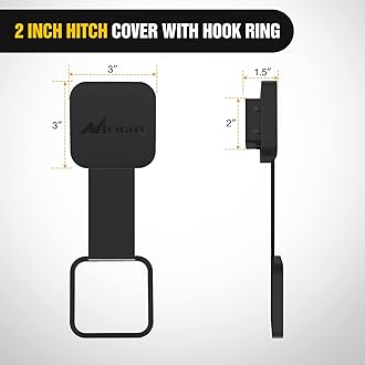 Nilight 2 Inch Rear Trailer Hitch Receiver Kit for 2021 2022 2023 Ford Bronco 2 Door 4 Door (Exclude Bronco Sport) Rear Bumper Tow Hook Black Hitch Cover Kit, 2 Years Warranty