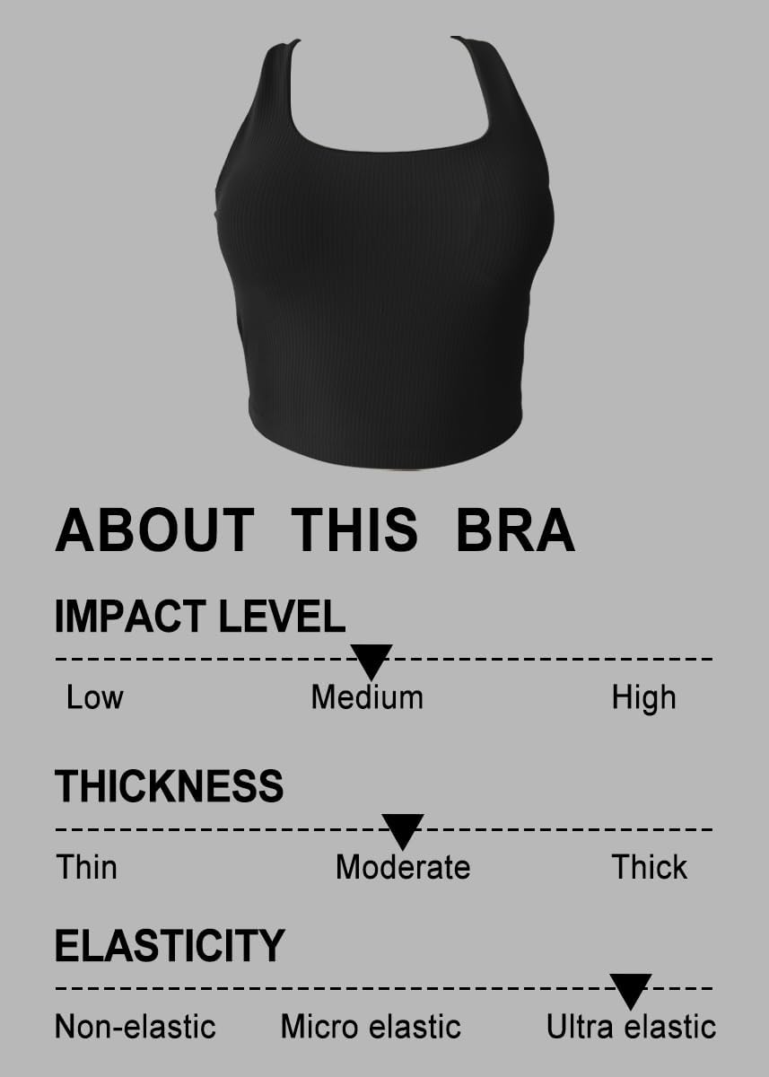 KOKITA Women's Sports Bra Fitness Short Tank Top Criss-Cross Back Padded Strappy Sports Bras Yoga Workout Bra - Image 6