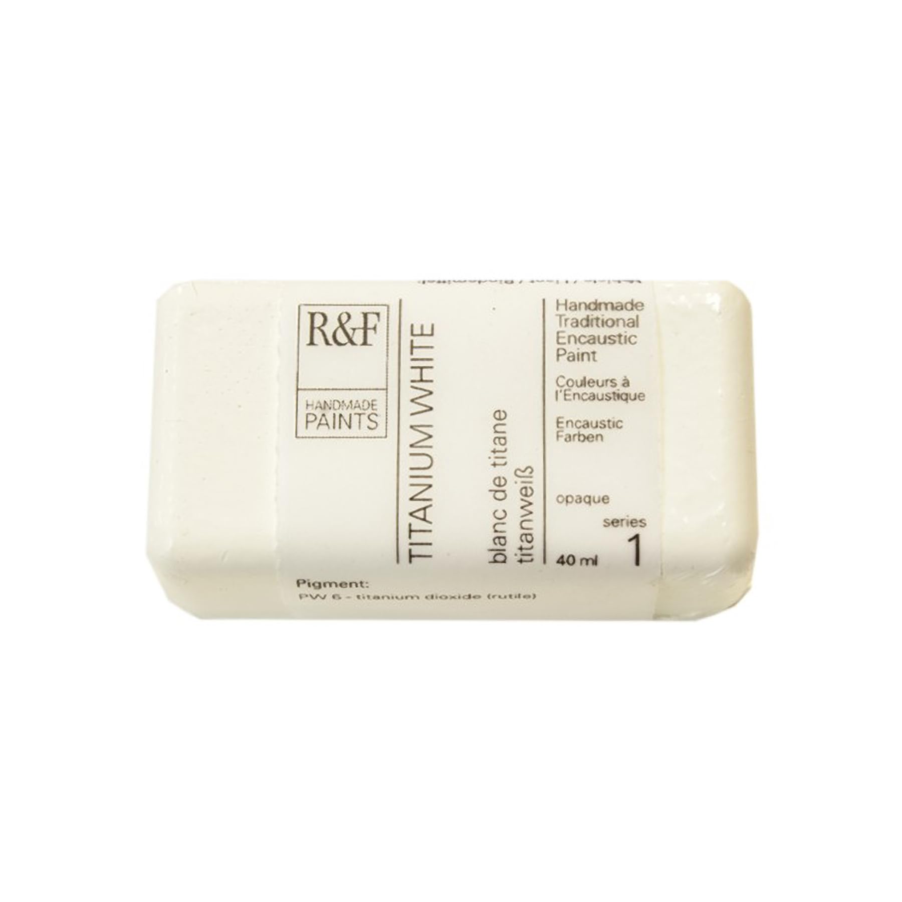 R&F Artist Encaustic Paint, Titanium White, 40 ml