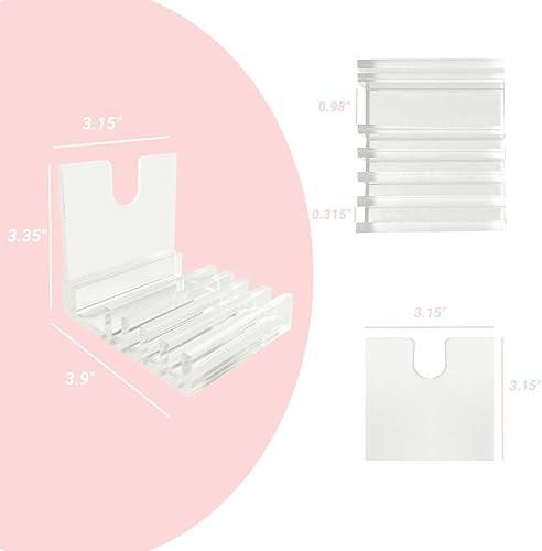 Miniatura 3 de YeeBeny Gua Sha y soporte de rodillo facial, soporte de herramientas facial acrílico, organizador de cuidado de la piel, contenedor de