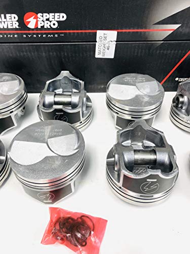 4.250" Standard Bore Diameter Hypereutectic Coated Skirt .340" High (+30Cc) Dome Pistons & Moly Rings Kit Compatible With Chevy 7.4L 454 #TOP1