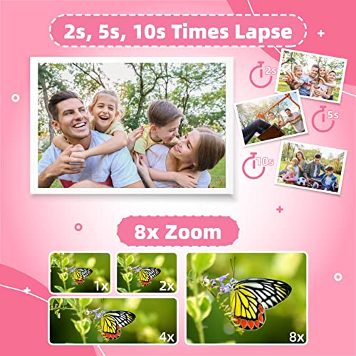 Tiatua Kids Camera For Girls & Boys, Toddler Camera For Age 3-10 Kids With 32Gb Sd Card & Dual Lens, 1080P Kids Digital Camera Toys, Fun Christmas And Birthday Gifts (Pink) #TOP4