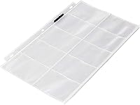 Amazon Basics Clear Plastic Business Card Sleeves for 3-Ring Binders, 25-Pack - Holds 500 Cards, Durable & Transparent
