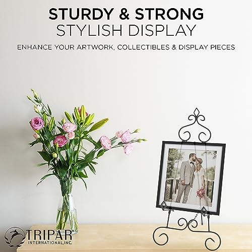 image for Tripar Decorative Keller Easel Stand, Black Display (24 inch) - Featur