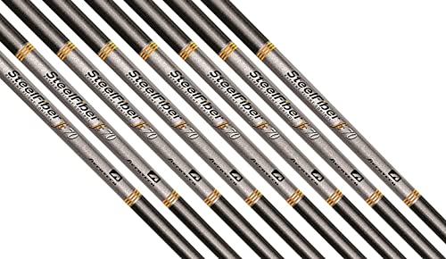 AeroTech Steelfiber fc70 Iron Shafts 6-PW, Set of 5 Shafts - .370 Parallel Tip (Choose Flex) (Flex: Stiff F4)