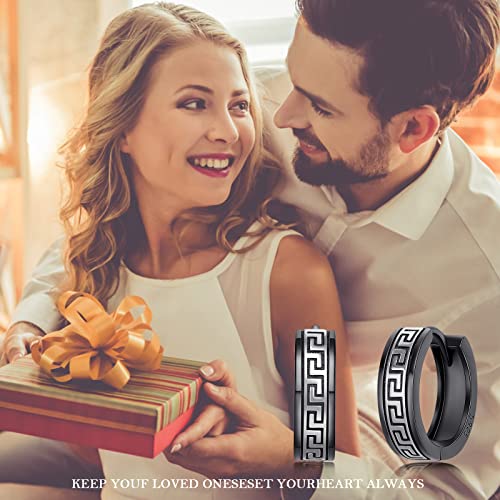 Black Earrings For Women 925 Sterling Silver Earrings For Men Unisex Earrings Earrings Hoop Punk Earrings Mens Jewlery Gift #TOP6