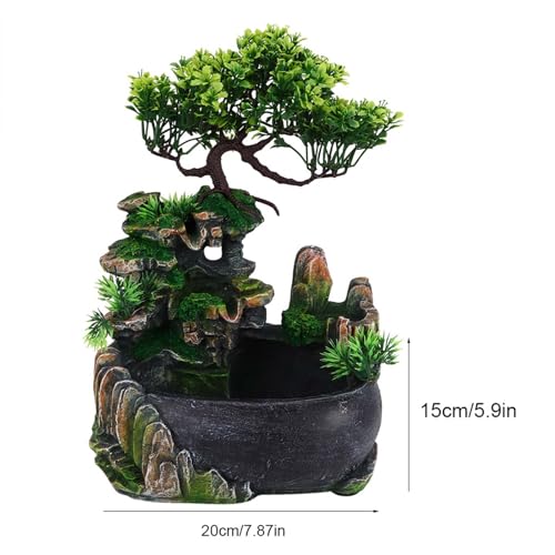 Miniatura 3 de Humidificador De Aire Para Escritorio, Jardín De Piedras, Decoración De Escritorio, Fuente De Interior, Fuente De Agua, Humidificador De Cascada, Para Salón, Dormitorio, Oficina Y Cafetería, 20 X 20