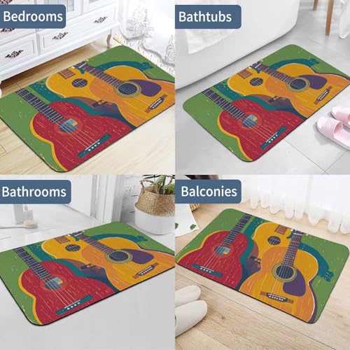 Tapis de bain guitare super absorbant et séchage rapide pour douche