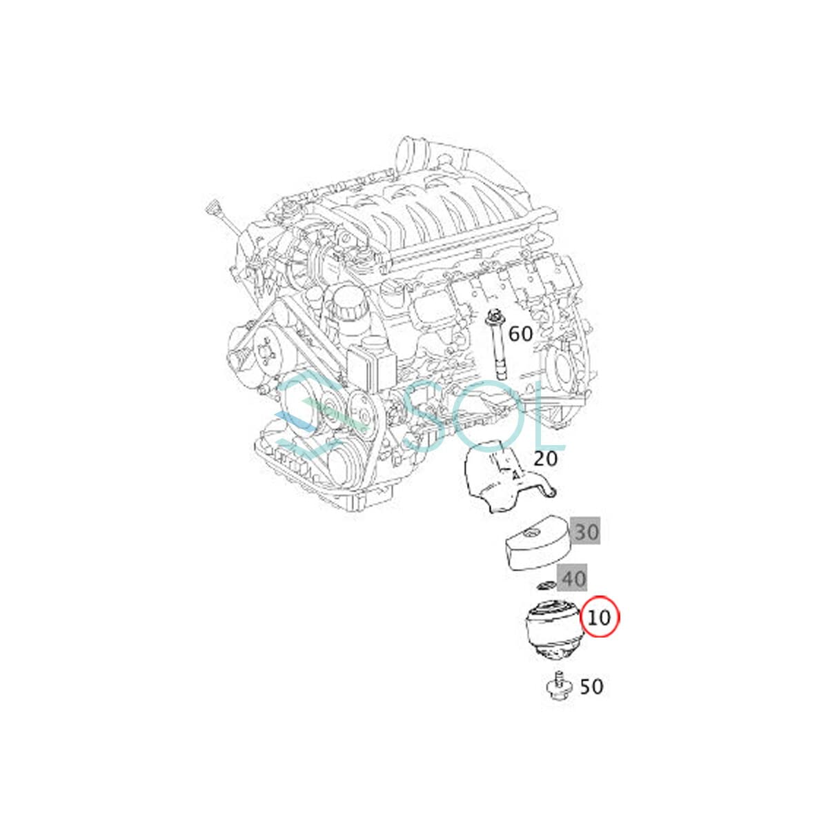 Amazon | W202 W203 W210 W211 R170 R171 ベンツ車用 エンジンマウント 