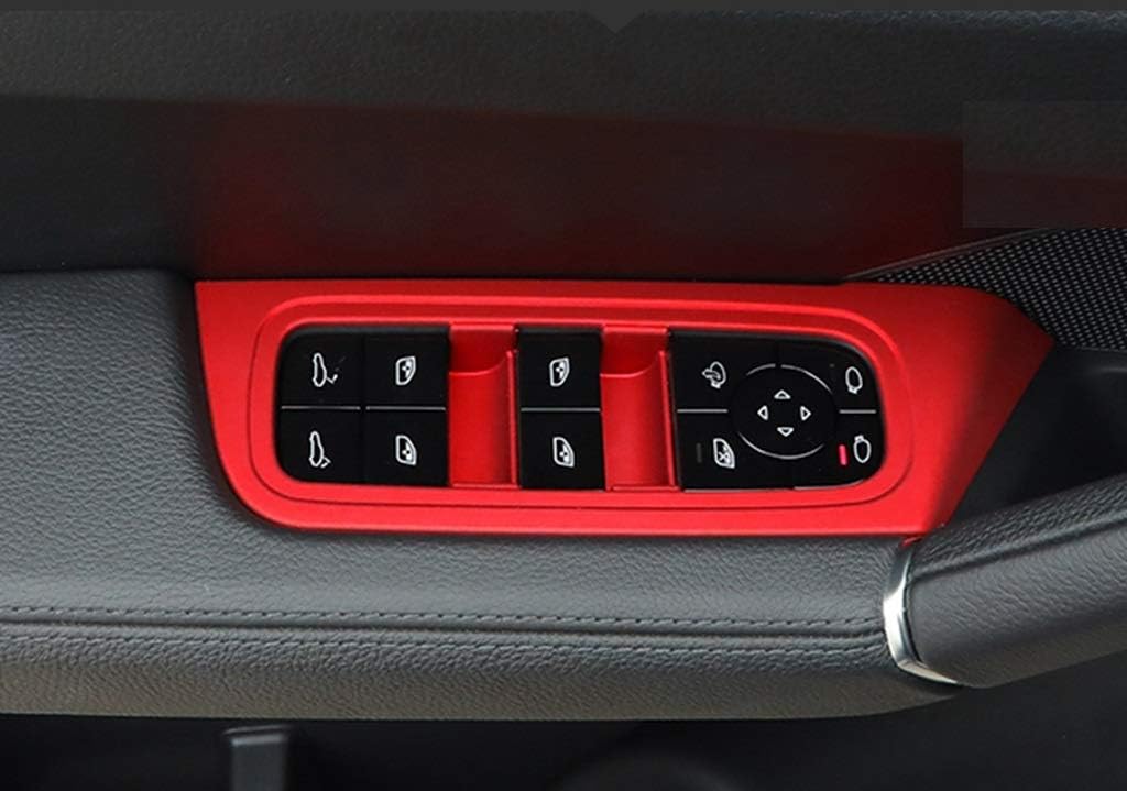 New Protective Window Control Covers Compatible with Porsche Cayenne 2018-2020 (B-Style, Carbon Look)