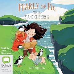 Diseño de la portada del título Pearly and Pig and the Island of Secrets