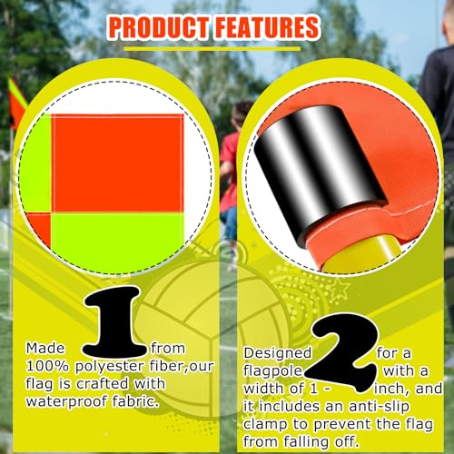 SAWHOX Replacement Soccer Corner Flags, Set of 4